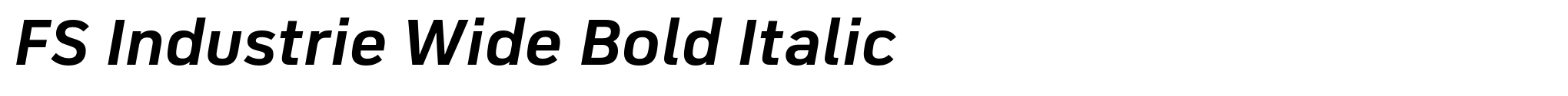 FS Industrie Wide Bold Italic image